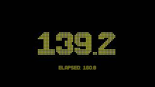 300 seconds countdown timer with 1 fractional digits accuracy