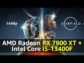 Starfield on RX 7800 XT + i5-13400F at 1440p