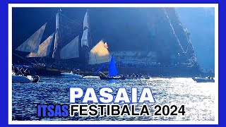 PASAIA ITSAS FESTIBALA 2024: Majestuosa Entrada de Barcos Históricos en la Bahía