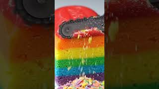 rainbow soap vs mini chainsaw asmr