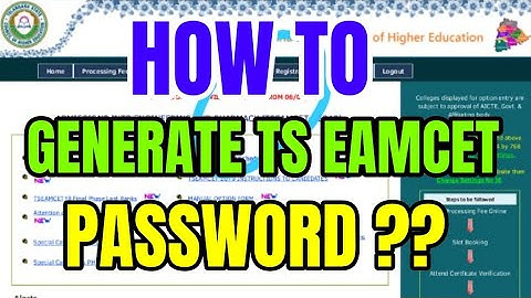 How to Generate TS EAMCET PASSWORD ?? || TS EAMCET 2019