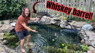 Building a Waterfall With a Whiskey Barrel