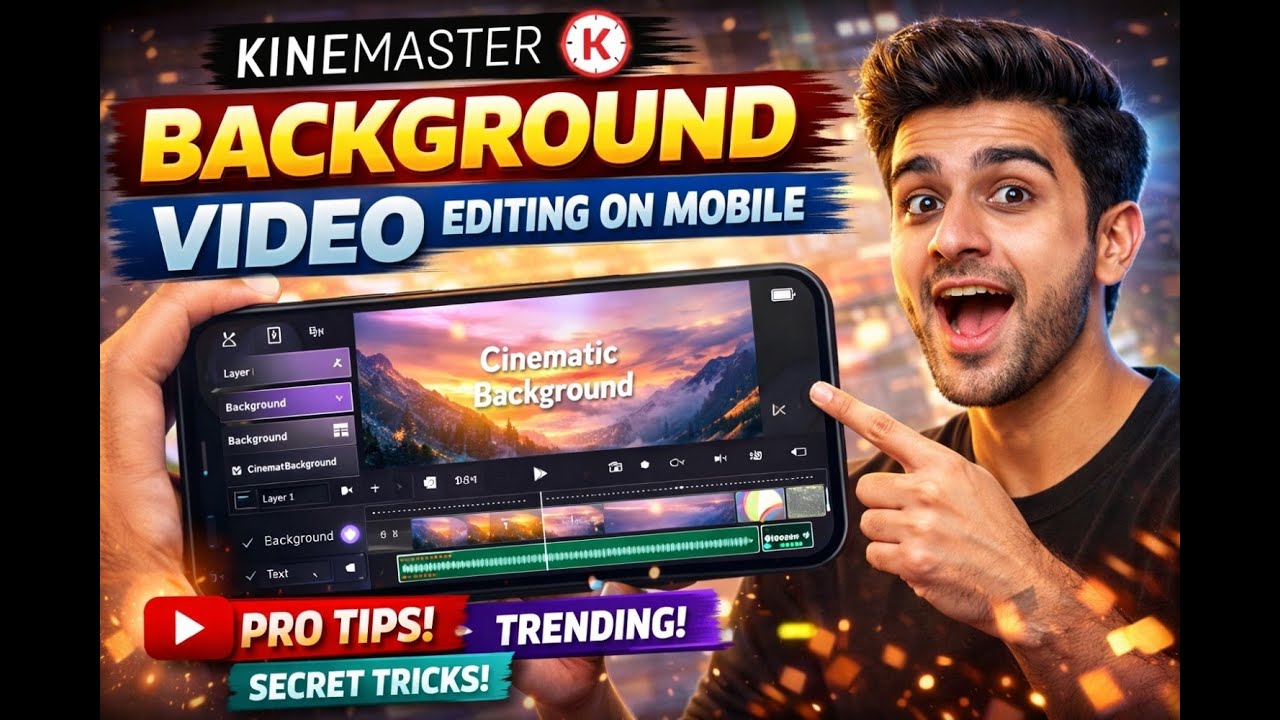 Background Video Kaise Banaye in KineMaster | Pro Editing on mobile📱‎