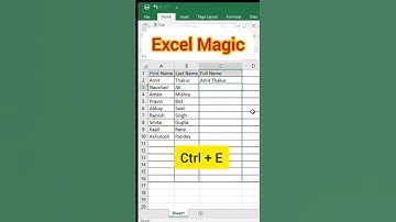 Excel Magic of Ctrl E | #shorts #shortvideo #excel
