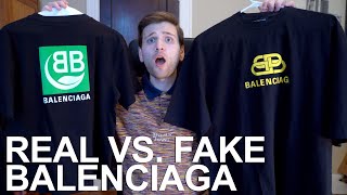 fake vs real balenciaga t shirt
