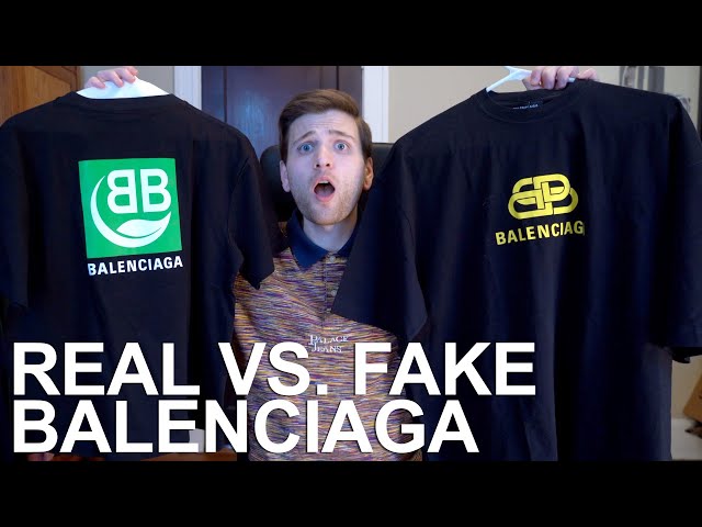 Balenciaga T shirt real vs fake How to spot counterfeit Balenciaga shirts  and tee  YouTube