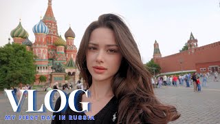 VLOG / First day in Russia / New haircut / Walking around Moscow / Differences with Korea