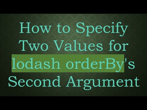 How to Specify