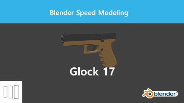 [Blender] Low poly Glock 17 speed modeling