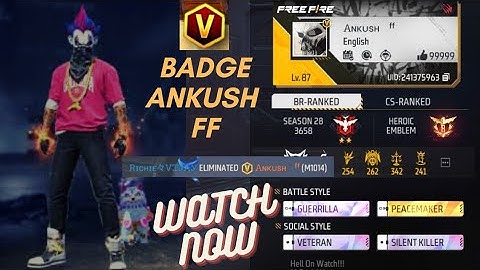 V BADGE ANKUSH BRO IN MY GAME😱😱 SEE WHO WON THE MATCH @ANKUSHFF01