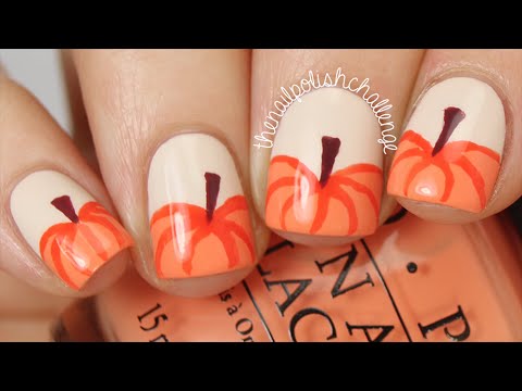 Easy Autumn Pumpkin Nail Art Tutorial || KELLI MARISSA