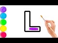 Cara Menggambar dan Mewarnai Alphabet Huruf "L" #49