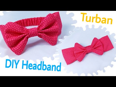 DIY Sewing Headband Tutorial / How To Make A Headband Out Of Fabric For Baby 0 - 3 Months