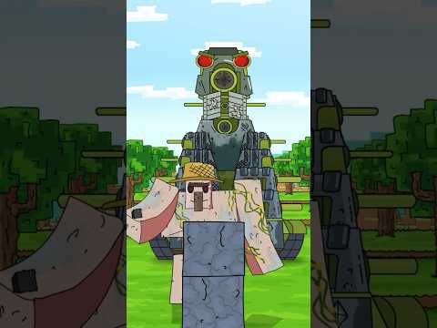 КВ-44 vs Бедрок Майнкрафт #gerand #КВ44 #minecraft  #мультики_про_танки #shorts