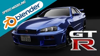 3D Modeling timelapse - Nissan GT-R34