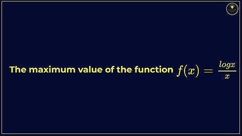 The Maximum value of the function f(x) = logx/x