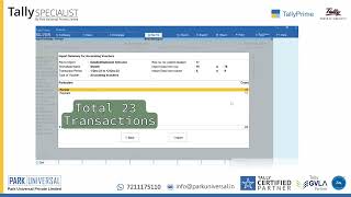Excel to Tally Bank Data Import in TallyPrime 4.0