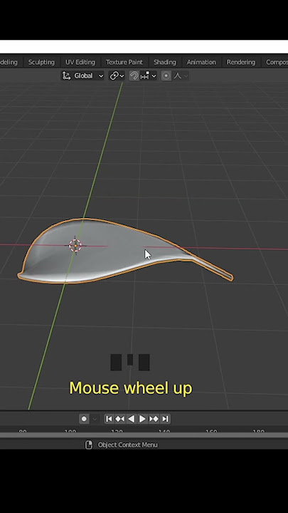 simple 3d leaf modeling in blender-mds design #shorts 🍃