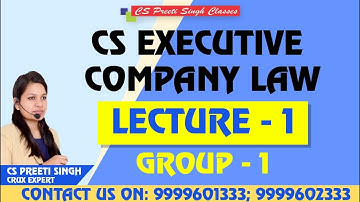 CS Executive Company Law June 2022 | CS Executive online classes | CS executive Best CS Classes