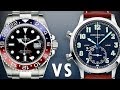 Rolex GMT-Master 2 "Pepsi" vs Patek Philippe 5524G Calatrava Pilot Travel Time 116719 BLRO v 5524G