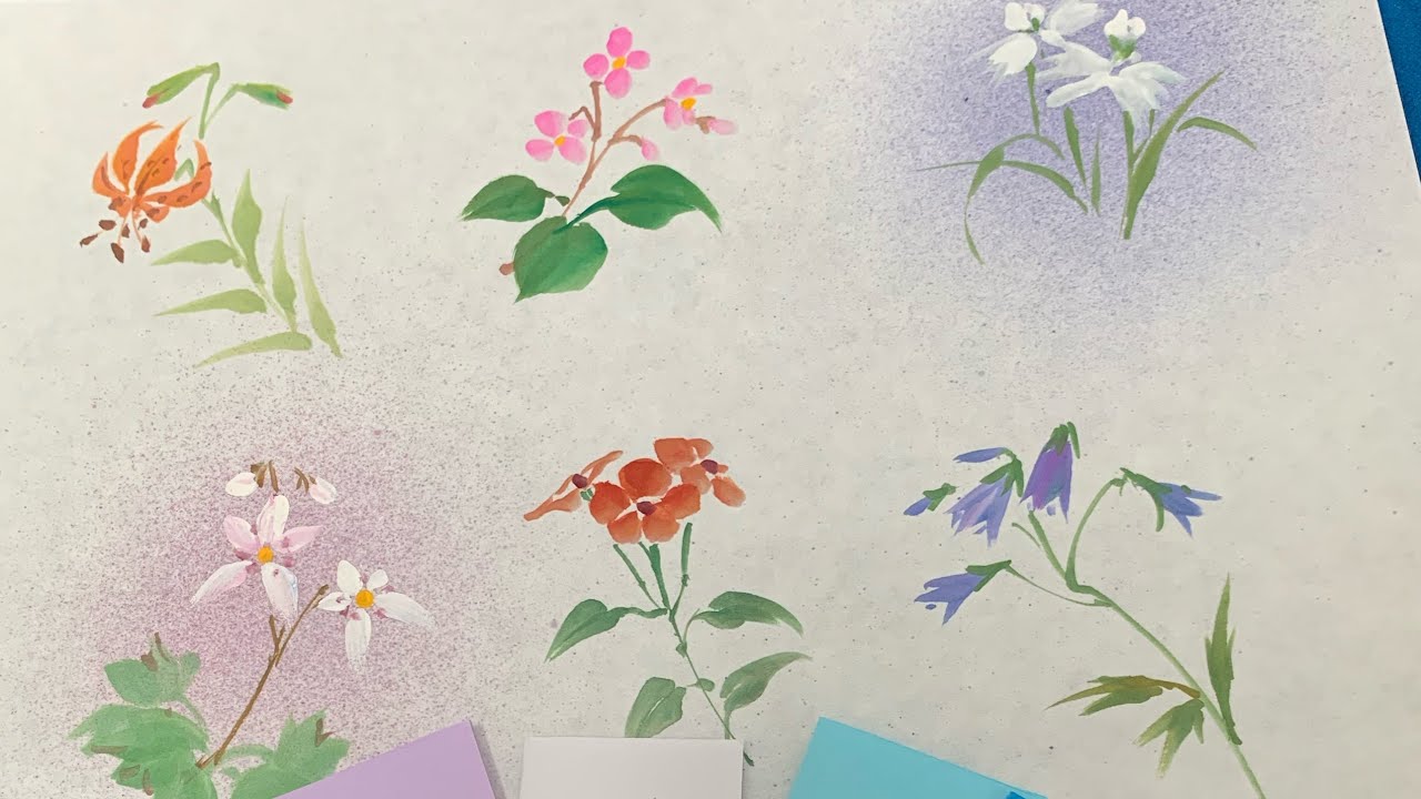 Painting Wildflowers with One Stroke] Summer Flowers: Heartwarming