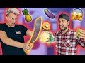 REAL LIFE FRUIT NINJA vs EMOJI FRUITS! *Dangerous Mess*