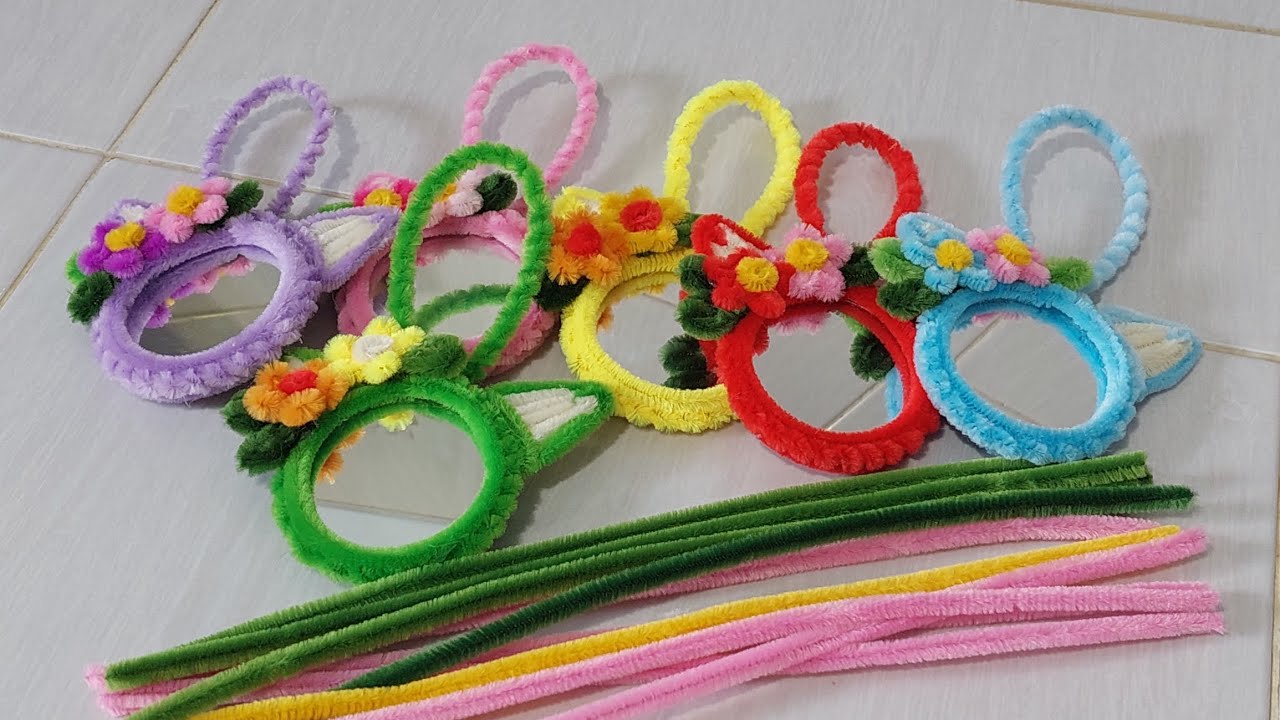 How to make decorative mirror from pipe cleaner || bulu mercy.
