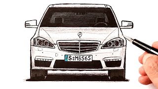 Как нарисовать машину Mercedes Benz S65 AMG