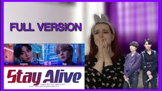 REACTION to STAY ALIVE by BTS JUNGKOOK (PROD. SUGA) FULL VERSION