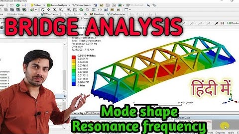 Bridge analysis | Bridge vibration analysis | Resonance frequency of bridge | Bridge modal Analysis