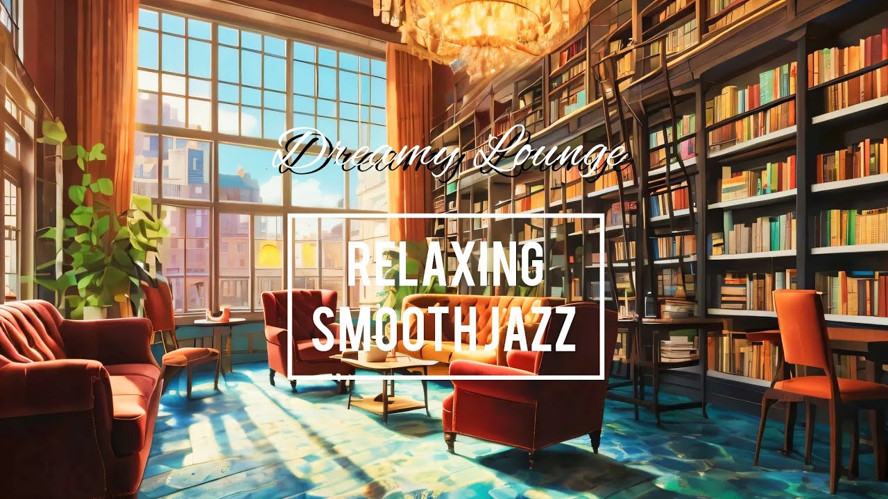 Cozy Jazz Music & Bookstore Cafe Ambience with Relaxing Smooth Jazz 🎷