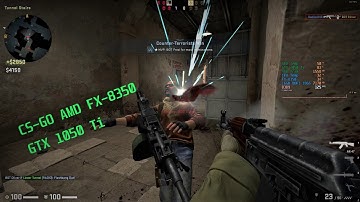 FX-8350 + GTX 1050 Ti, CS-GO, 1080p, High, great fps