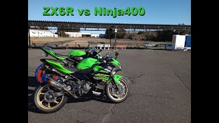塾長トミンモーターランド 74JKG Ninja400(26秒084) vs ZX6R(26秒123) デジスパイスデータアニメーション