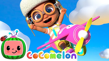 Nina Learns To Fly Her Pink Airplane! | Learn Jobs & Colors | CoComelon Nursery Rhymes & Kids Songs