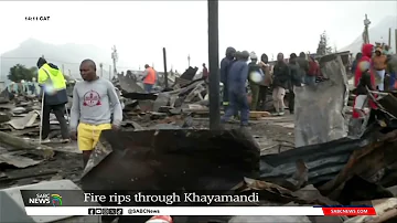 Fire rips through Khayamandi in Stellenbosch