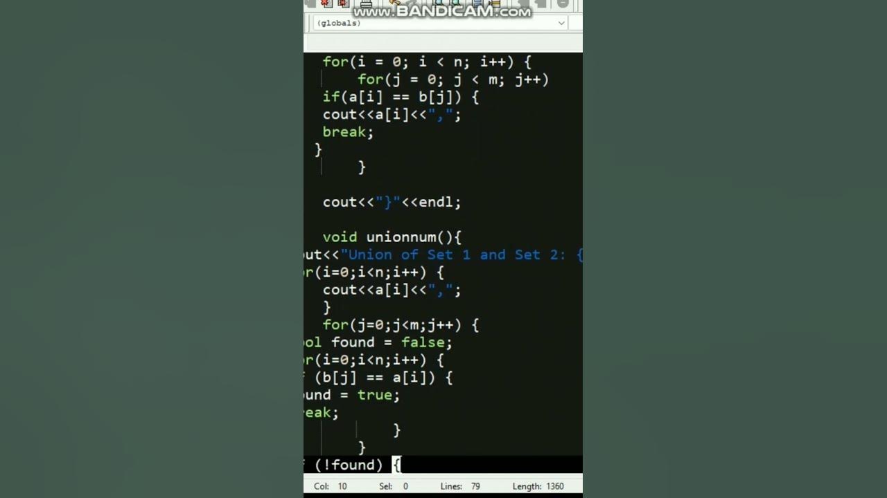 C++ program to find Union and Intersection||Past Paper solution - YouTube
