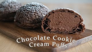 【この恋あたためますか】話題のチョコクッキーシューをアレンジして作ってみた！ *Chocolate Cookie Cream Puffs*