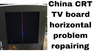 China CRT TV board horizontal problem  repair