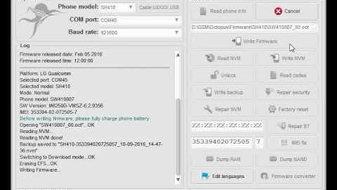 SH410 write firmware and unlock with Octopus box software