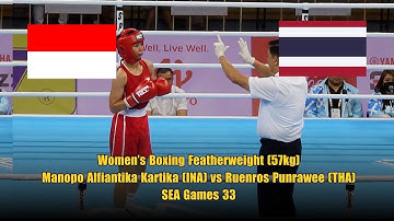 Women’s Boxing Featherweight (57kg): Manopo Alfiantika Kartika (INA) vs Ruenros Punrawee (THA)