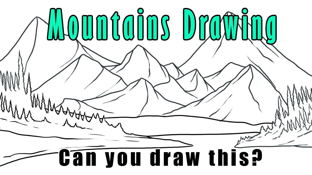 Premium Photo  Mountains pencil drawing simple illustration of generated  ai mountains pencil drawing simple