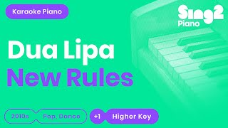 Dua Lipa - New Rules (Higher Key) Karaoke Piano Resimi