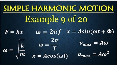 How to Solve S.H.M problems in physics - Example 9 of 20