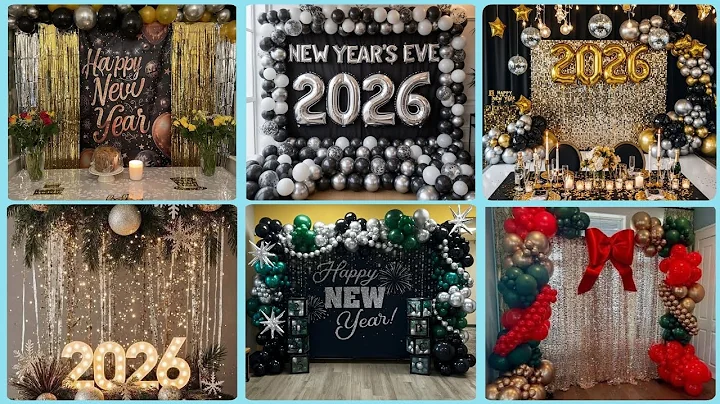 New year party decor ideas //2026 new year party decoration idea with balloon 🎈