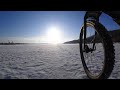 На велосипеде по льду реки. Синглспид.
