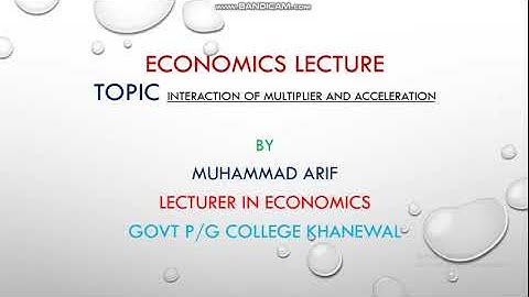 Interaction of multiplier and acceleration