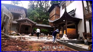 Renovating the garden and the large old house with classical Chinese architecture