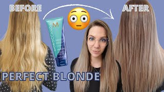 Moroccan Oil PURPLE SHAMPOO before after - purple shampoo - No more yellow hair !!! YouTube