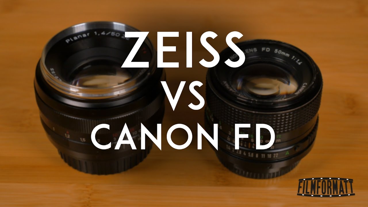 Zeiss Planar T Ze 50mm F1 4 Vs Canon Fd 50mm F1 4 Youtube