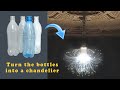 Recycled Plastic bottles Made Into A Beautiful Chandelier, Easy DIY Project